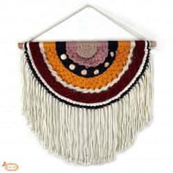 مكرمية من النسيج أكثر من لون , شتوية  , قياس : 50 * 2 * 50 