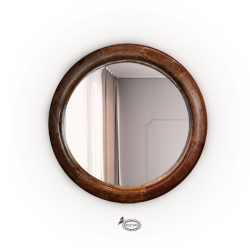 مرآة دائرية من خشب البلوط فياس 105 سم * 105 سم * 9 سم 