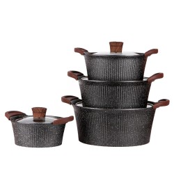 طقم طناجر جرانيت 16قطعة