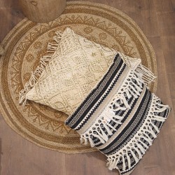 سجادة دائرية لون بني / قطر 90 سم