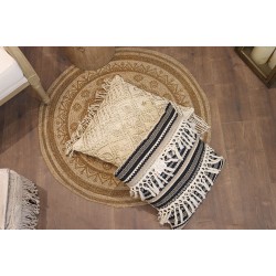 سجادة دائرية لون بني / قطر 90 سم