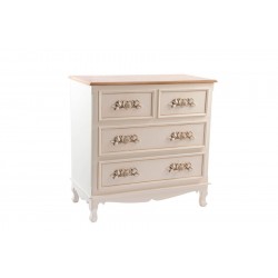 خزانة خشب طبيعي لون أبيض 80 * 40 * 81