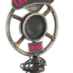 ديكورية على شكل ميكروفون من المعدن 11 * 12 * 23