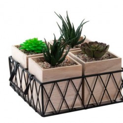 ديكورية نباتات صناعي عدد 4 أحواض 20 * 20 * 19