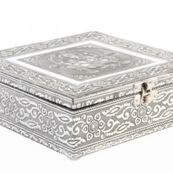 صندوق لون فضي 18 * 18 * 6 