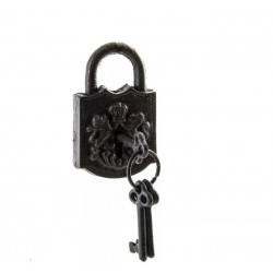 قفل حديدي ديكوري مع مفتاح 8*8*12