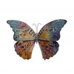 فراشة حائط ديكورية من المعدن 