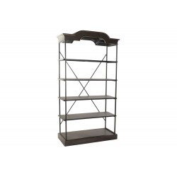 خزانة أرفف من المعدن 206*41*109 لون رمادي داكن