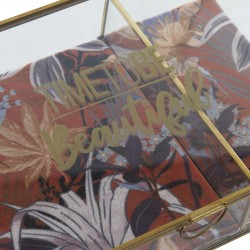 صندوق مجوهرات من الزجاج ذات ألوان متنوعة قياس 23*15*5