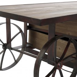 خزانة تلفزيون من الخشب والمعدن 122*46*36