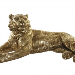 مجسم كبير على شكل نمر لون ذهبي 106*57*44