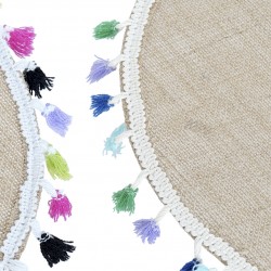 مفرش للمائده مقاوم للحراره  شكل دائري عدد 1 قياس 45*30