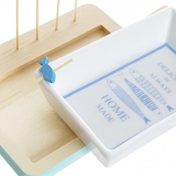 قطعه خشبيه لتذوق الطعام عدد 1 مقاس 19*11*12