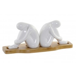 طقم رش الملح ذات شكل مميز لون أبيض مصنوع من البورسلان عدد 2 قياس : 20*5.5*8