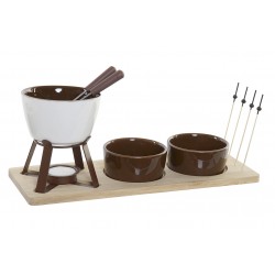 قطعه خشبيه لتذوق الطعام  شكل زبادي دائريه  عدد 3 مقاس 33*12*16