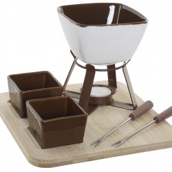 قطعه خشبيه لتذوق الطعام  شكل زبادي مربعه عدد 3 مقاس 33*12*16