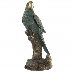 تحفة ديكورية على شكل طائر ( الببغاء ) لون أخضر مصنوع من مادة الريزن  , قياس : 13 × 9 × 25