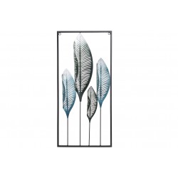 لوحة حائط ديكورية على شكل ( أوراق الشجر ) من المعدن قياس  35X5X75 