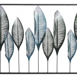 لوحة ديكورية على شكل ( أوراق الشجر ) من المعدن قياس 75X5X50