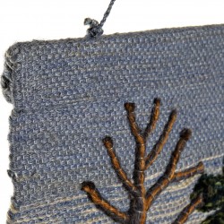 لوحة حائط ديكورية على شكل (منظر طبيعي) منسوجة من القطن , قياس :  41X2X81