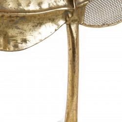 لوحة حائط ديكورية على شكل ( ورقة شجر) لون ذهبي وأبيض  من المعدن قياس :  60 * 32 * 3