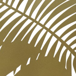 لوحة ديكورية على شكل أوراق الشجر مكونة من 3 لوحات لون ذهبي من المعدن , قياس 113 × 2 ، 8 × 85 