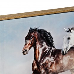 لوحة حائط ديكورية على شكل ( أحصن ) , قياس 122X2,3X42احصنة