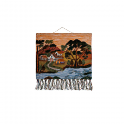 لوحة حائط ديكورية على شكل (منظر طبيعي) منسوجة من القطن , قياس : 80X2X100