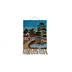 لوحة حائط ديكورية على شكل (منظر طبيعي) منسوجة من القطن , قياس : 80X2X100