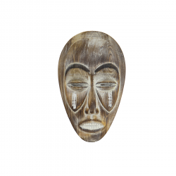 لوحه حائط ديكورية على شكل( قناع ) لون بني , قياس : 21.5X4X35