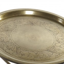 طاولة من المعدن لون ذهبي (عدد 2 ) 47X47X64