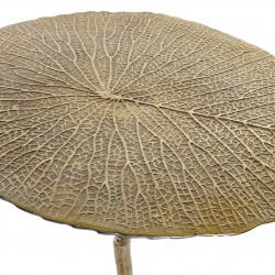 طاولة لون ذهبي من المعدن قياس 47X44X53 