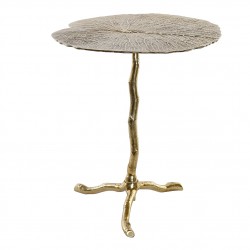 طاولة لون ذهبي من المعدن قياس 47X44X53 