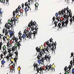 لوحة حائط ديكورية على شكل تمثال الحرية من القماش وبألوان الأكريلك قياس 5X100 