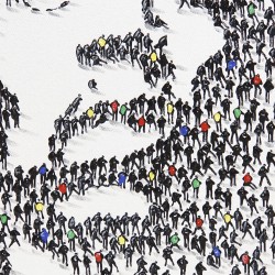 لوحة جدار ديكورية مصنوعة  من القماش وبألوان  الأكريليك 100X5