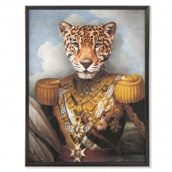 لوحة حائط ديكورية على شكل فهد من الخشب قياس 74 * 3 * 97 