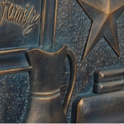 لوحة حائط يكورية ذات تصميم عتيق , قياس  : 60X4X40