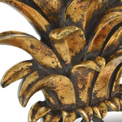 تحفة ديكورية جدارية على شكل فاكهة ( الأناناس ) لون ذهبي مصنوعة من مادة الريزن , قياس  26X4X50 