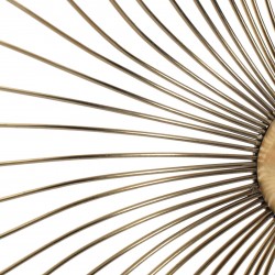 لوحة ديكورية جدارية  على شكل زهرة لون ذهبي  قياس 60 × 11 × 60 