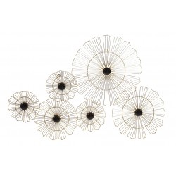 ديكورية حائط لون ذهبي من المعدن قياس 111X7X118 