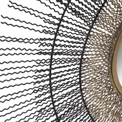 مرآة حائط ديكورية من المعدن لون أسود قياس  110X10X110 