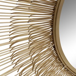 مرآة حائط ديكورية من المعدن قياس  114X12X114