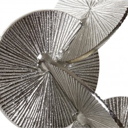 تحفة ديكورية من الألمنيوم على شكل دوائلا لون فضي وقاعدة حجرية قياس 29 * 19 * 49 