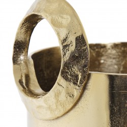 مزهرية ديكورية لون ذهبي قياس 19*18*35 مزهرية ديكورية لون ذهبي قياس 19*18*35