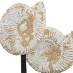 ديكورية من مادة الريزن والزجاج على شكل صدف بحري قياس 28*16.5*21.5