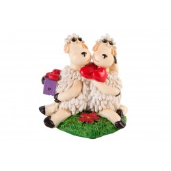 تحفة ديكورية صغيرة على شكل خراف من مادة الريزن قياس 6.5 * 5 * 6.5