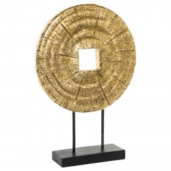 تحفة ديكورية على شكل جذع شجرة لون ذهبي من مادة الريزن قياس 35 * 10 * 51 