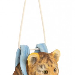 تحفة ديكورية على شكل نمر يتم تعليقها مصنوعة من مادة الريزن قياس 16 * 12.5 * 20