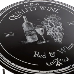 جلسة كاملة مكونة من طاولة و 4 من الكراسي لون أسود من المعدن قياس 103 * 185 * 185 