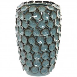 مزهرية ذات لون فيروزي قياس 30.5 * 20 * 20